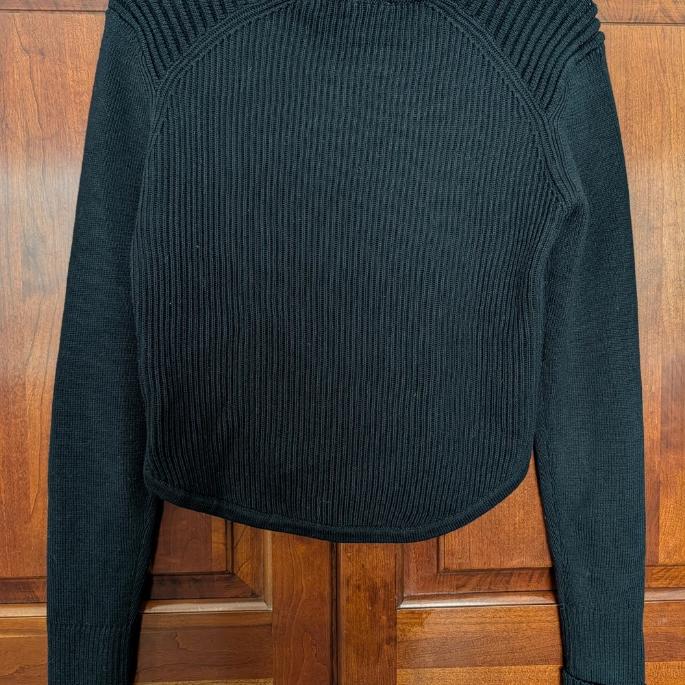 Cabi Black Ribbed Knit Sweater Top - Picture 2 of 7